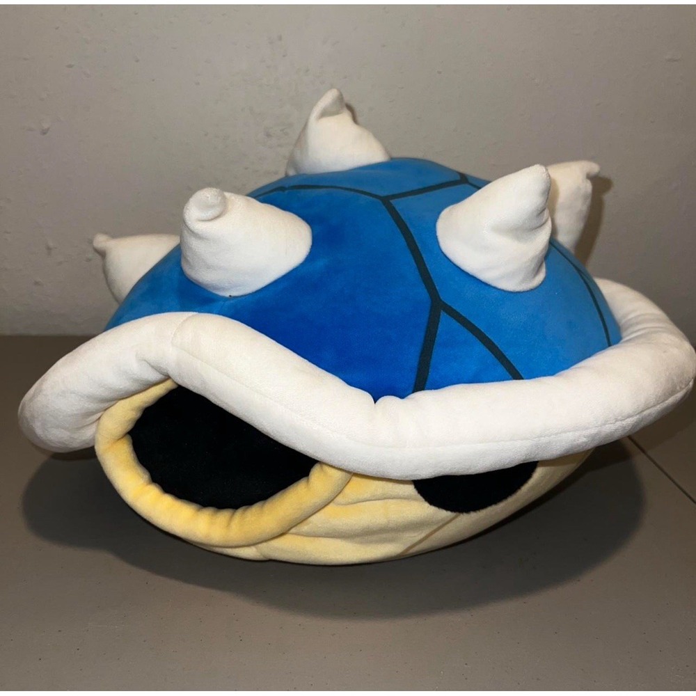 Authentic Nintendo Mario Kart Large 14" Spiny Blue Koopa Shell Plush Stuffed Toy